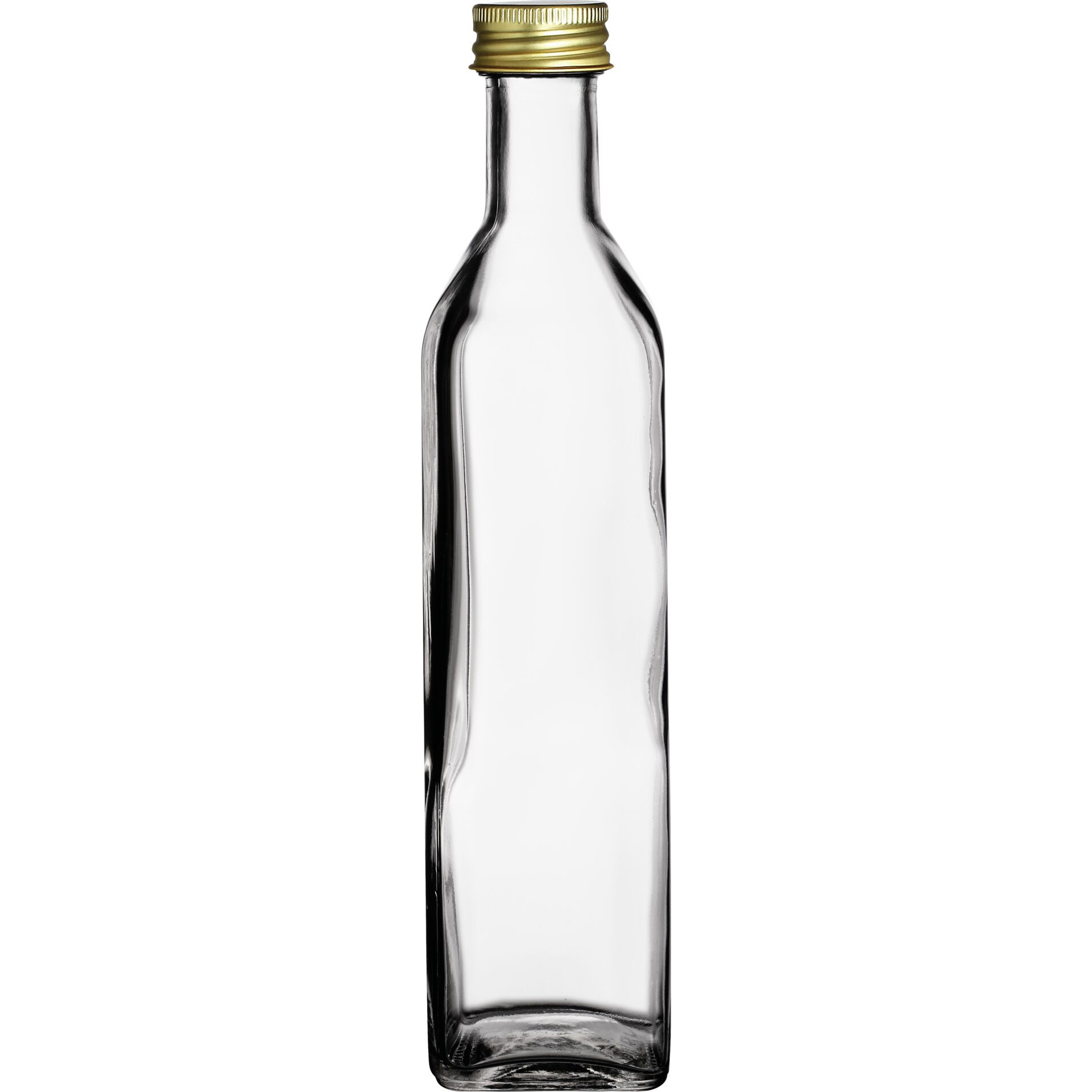 Glasflasche eckig 125 ml